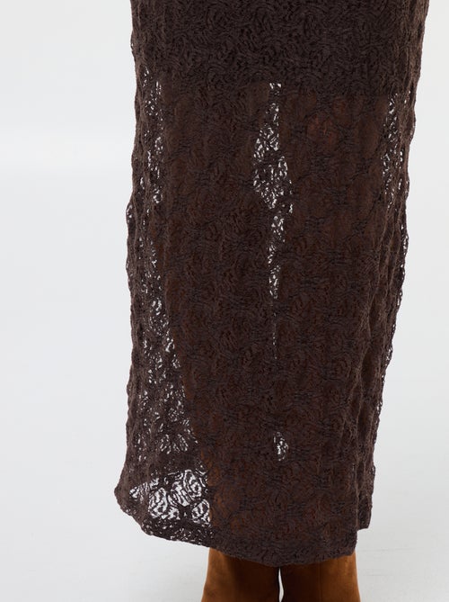 Jupe longue en dentelle - Kiabi