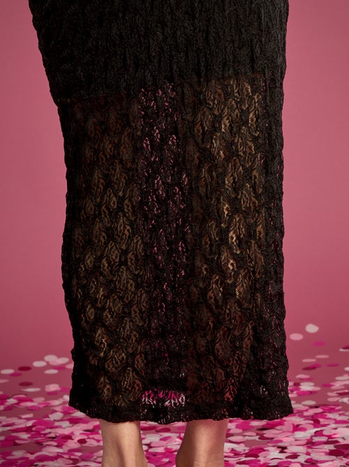 Jupe longue en dentelle - Kiabi