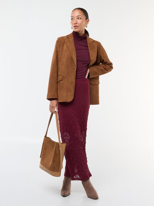 Jupe longue en dentelle - Kiabi