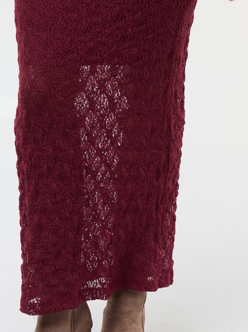 Jupe longue en dentelle - Kiabi