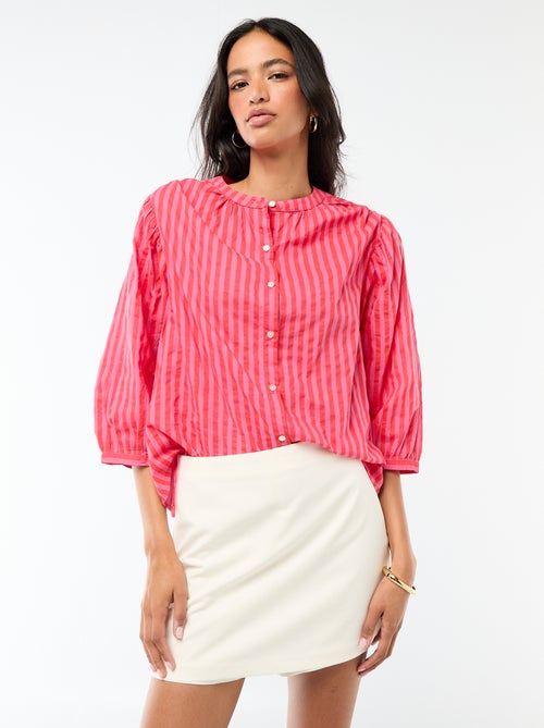 Jupe short à taille haute - Kiabi