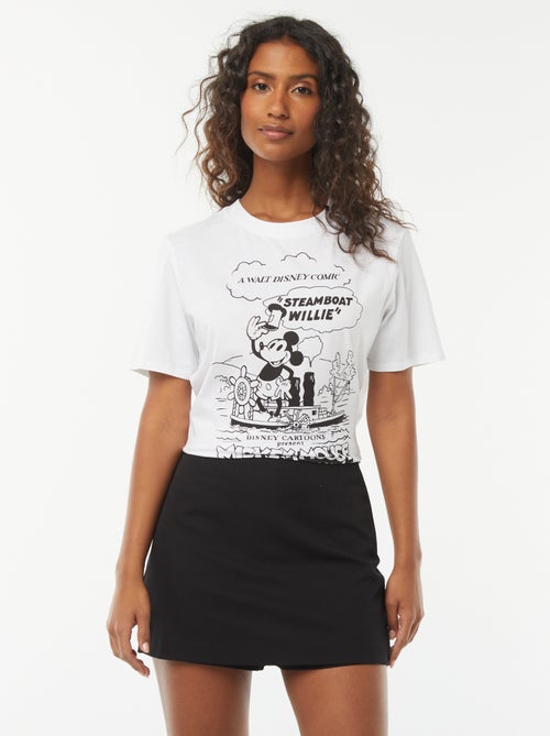 Jupe short à taille haute - Kiabi