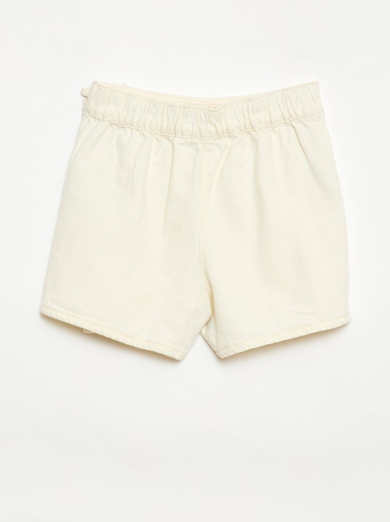 Jupe-short avec motifs brodés all over Beige - Kiabi