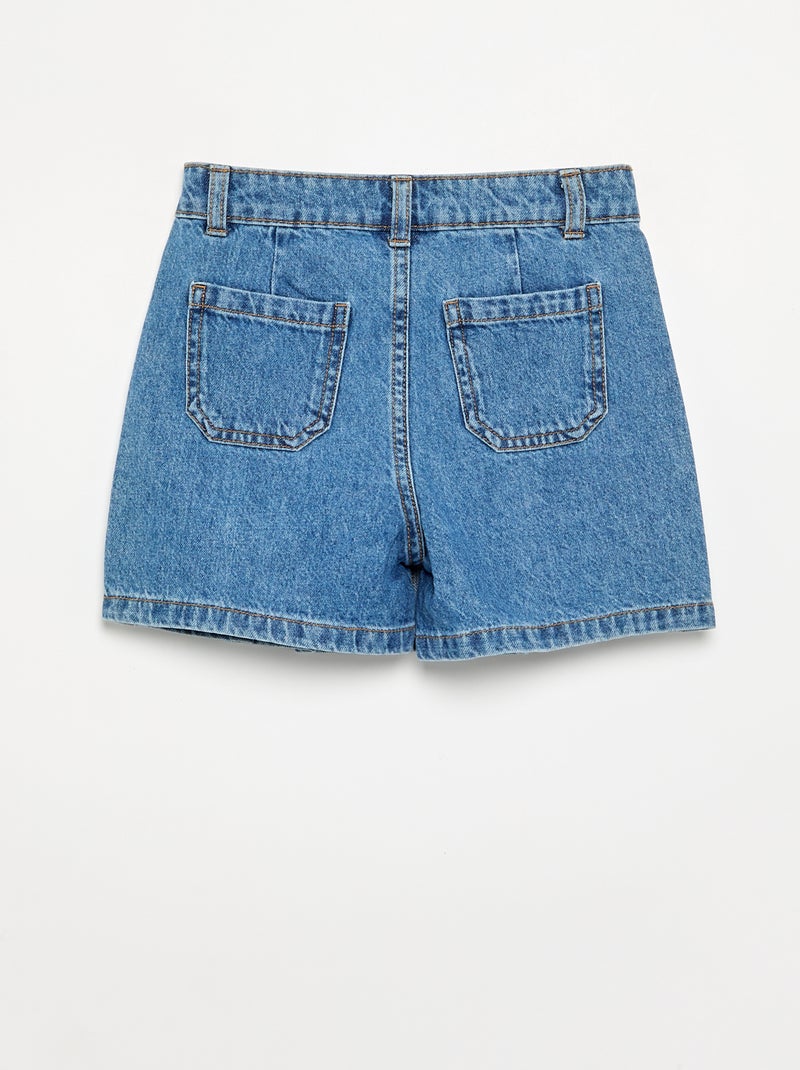 Jupe short courte en jean Bleu - Kiabi
