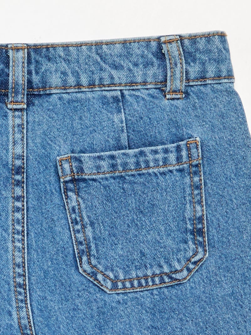 Jupe short courte en jean Bleu - Kiabi