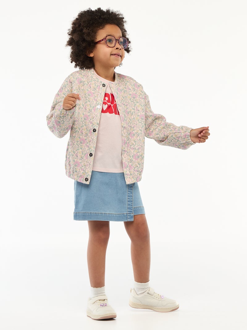 Jupe-short en denim Bleu - Kiabi