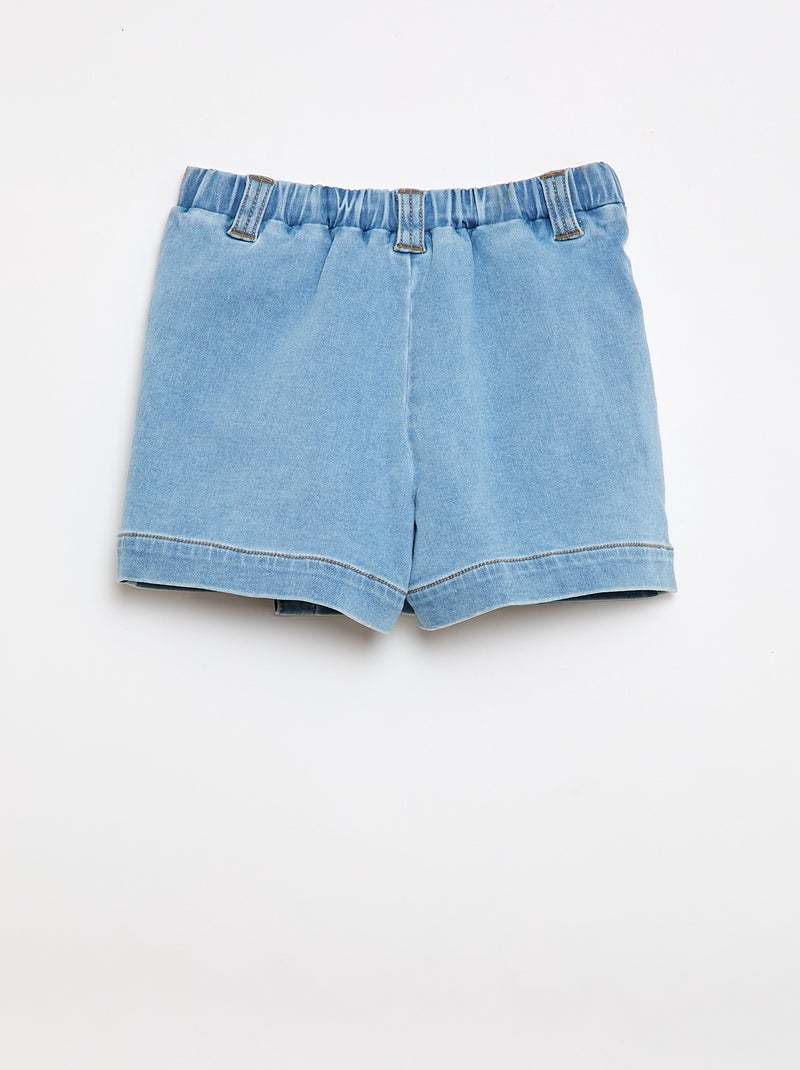 Jupe-short en denim Bleu - Kiabi