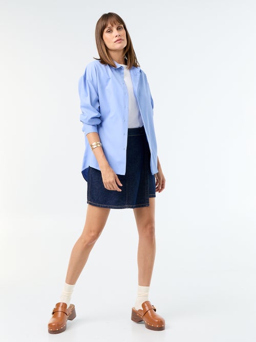 Jupe short en denim brut - Kiabi Jupe short en denim brut - Kiabi
