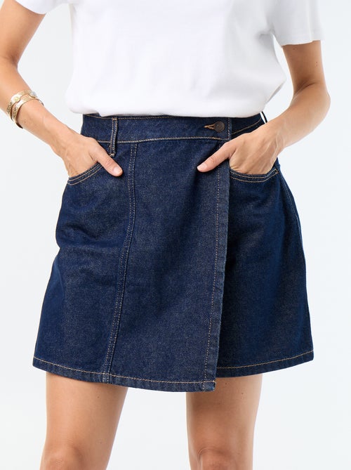 Jupe short en denim brut - Kiabi Jupe short en denim brut - Kiabi