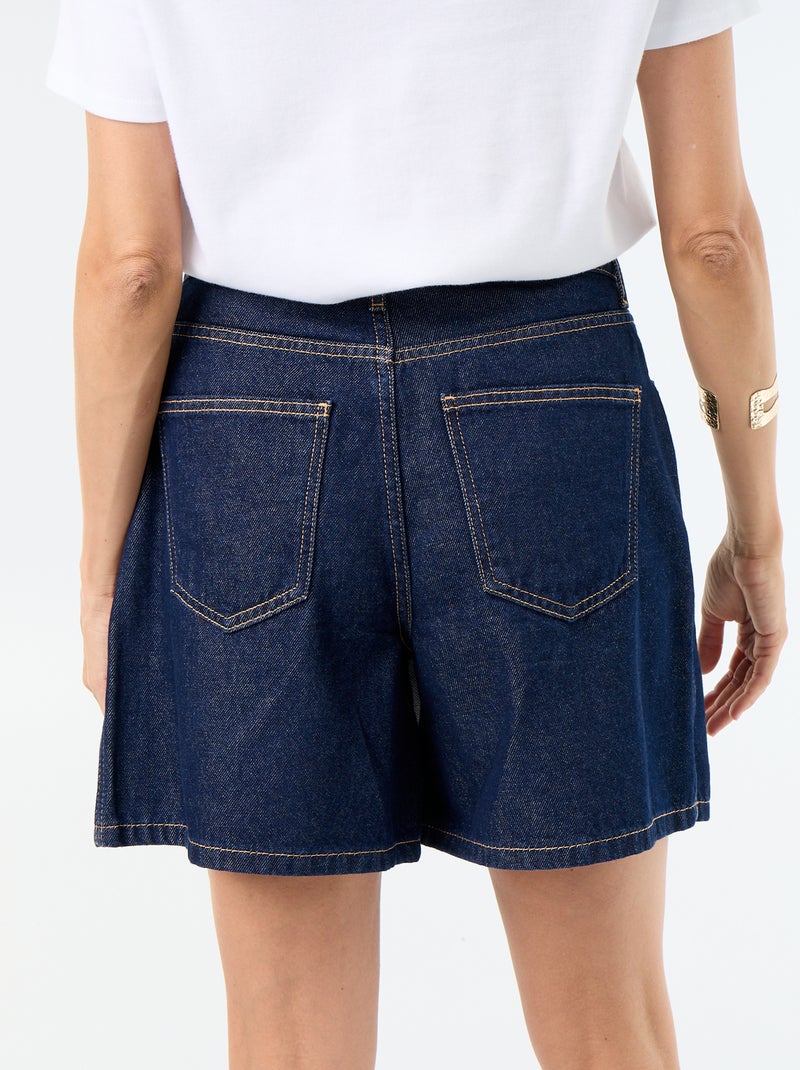 Jupe short en denim brut Bleu - Kiabi