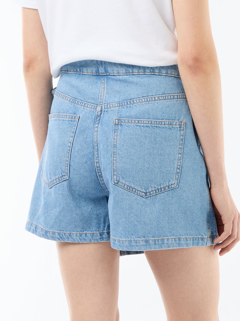 Jupe short en jean Bleu - Kiabi