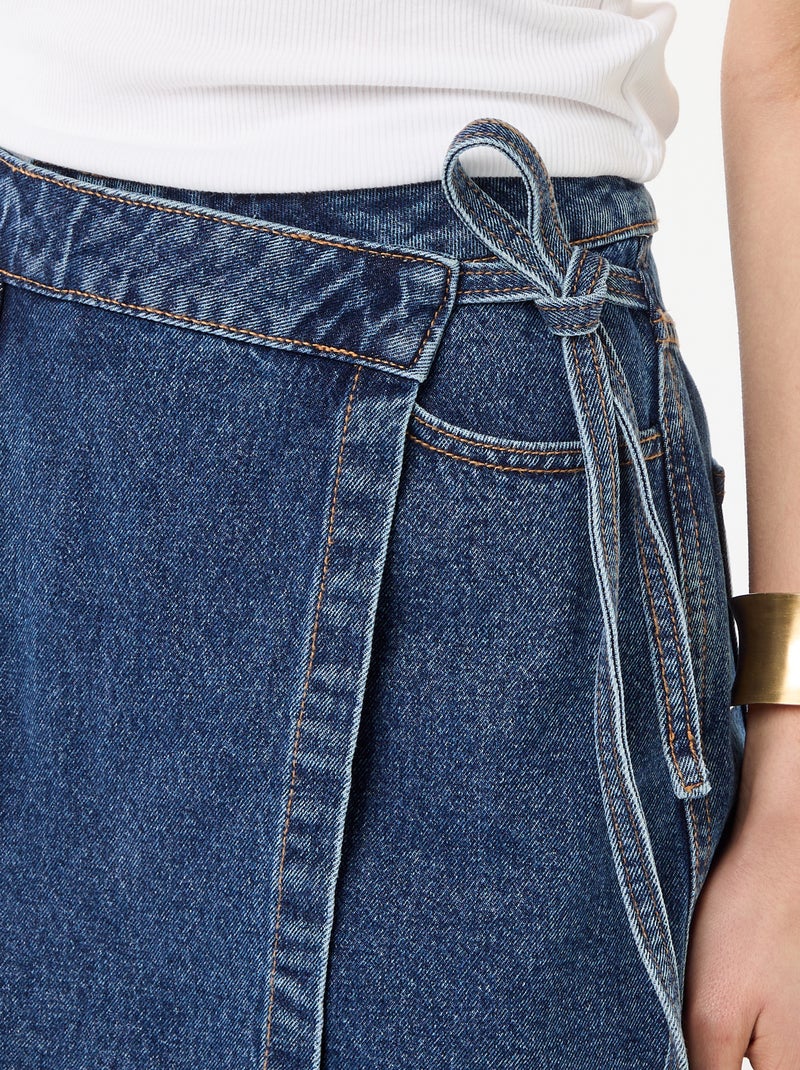 Jupe short en jean Bleu - Kiabi