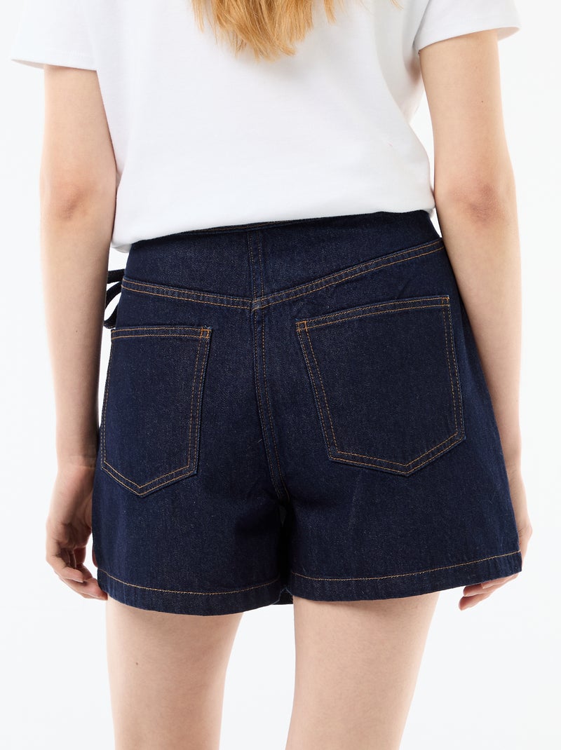 Jupe short en jean Bleu - Kiabi