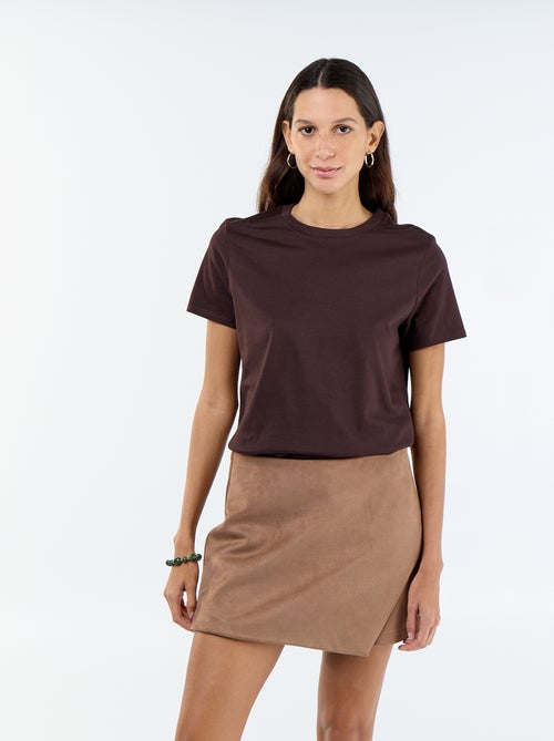 Jupe short en suédine - Kiabi