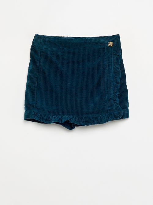 Jupe short en velours côtelé - Kiabi