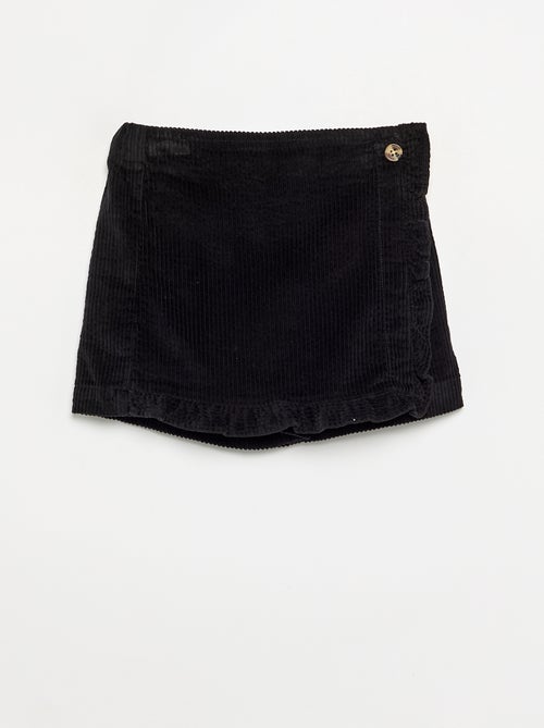Jupe short en velours côtelé - Kiabi