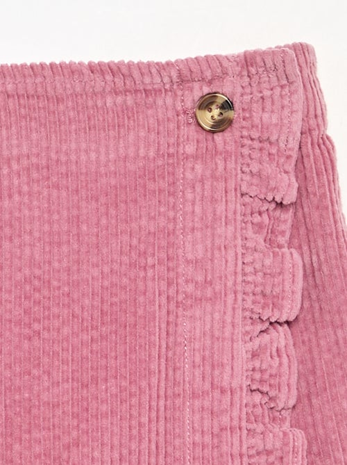 Jupe short en velours côtelé - Kiabi