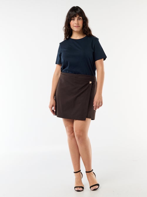 Jupe short fines rayures - Kiabi