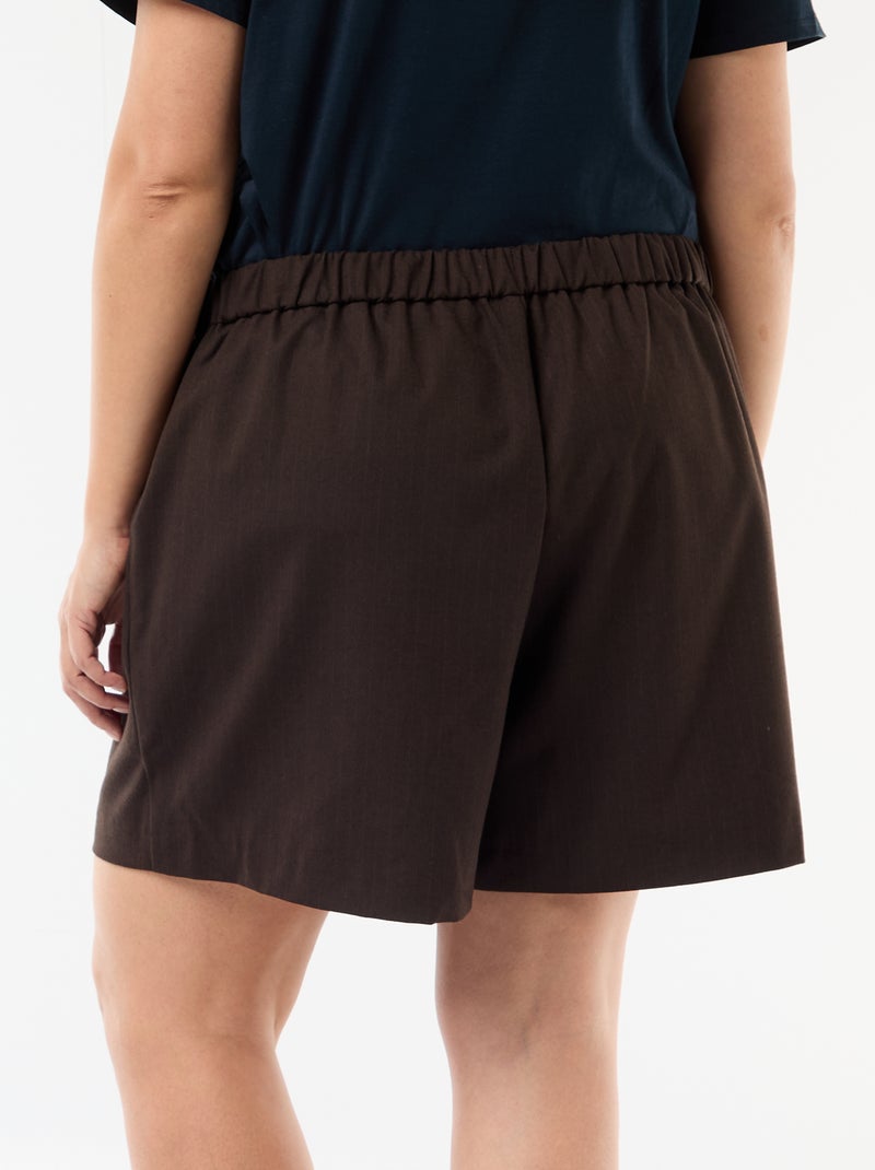 Jupe short fines rayures Marron - Kiabi