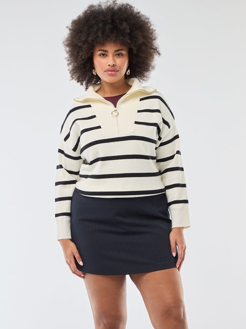 Jupe short taille haute - Kiabi