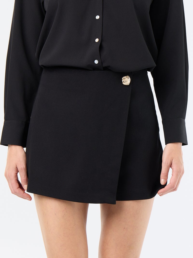 Jupeshorts mit Zierstein Schwarz - Kiabi