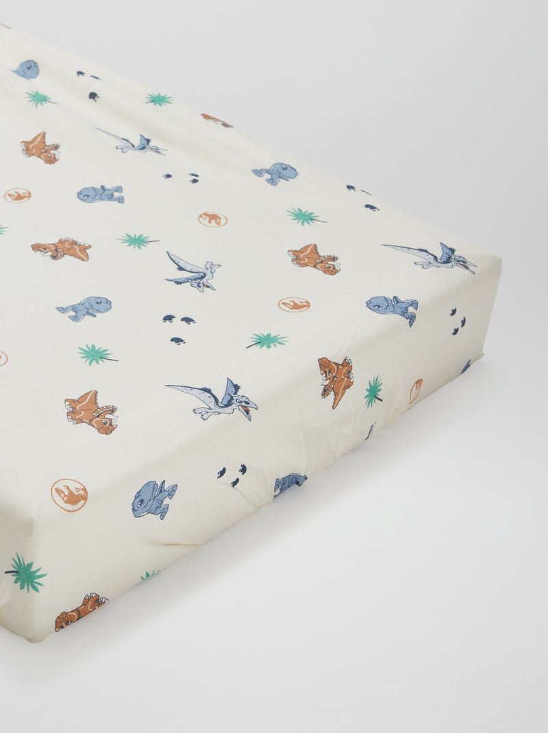 "Jurassic Explorers" Fitted Sheets - Set of 2 WHITE - Kiabi