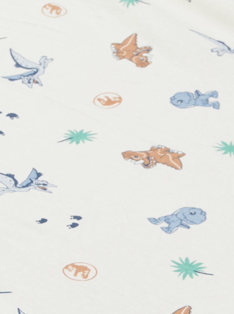 "Jurassic Explorers" Fitted Sheets - Set of 2 WHITE - Kiabi