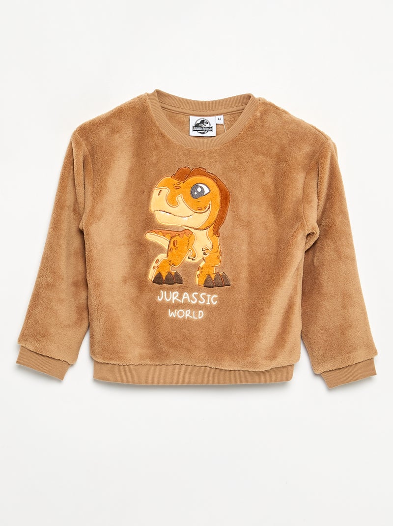 "Jurassic World" 2-piece Pyjamas - Long-sleeved T-shirt + Trousers Beige - Kiabi