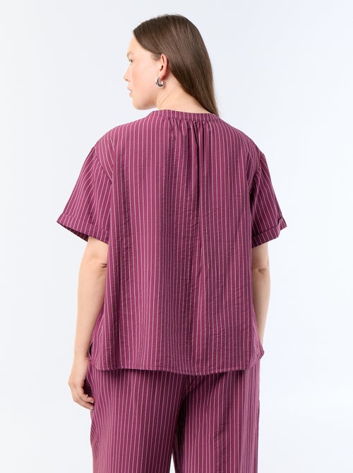 Kaftanbluse aus fliessender Viskose - Kiabi