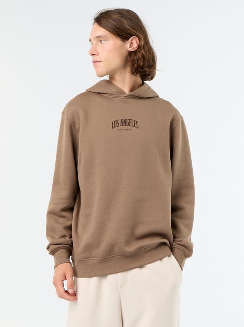 Kapuzen-Sweatshirt aus bedrucktem Fleece - Kiabi