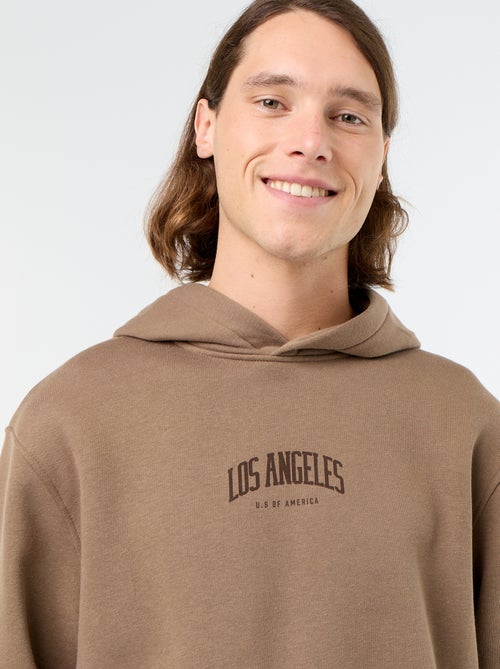 Kapuzen-Sweatshirt aus bedrucktem Fleece - Kiabi