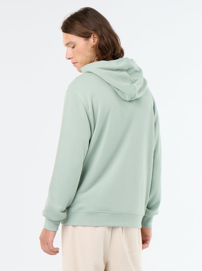 Kapuzen-Sweatshirt aus bedrucktem Fleece Vert - Kiabi