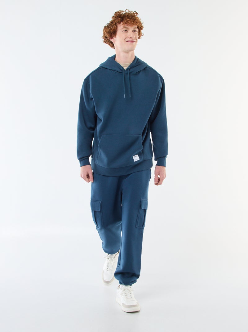 Kapuzen-Sweatshirt aus Fleece Blau - Kiabi