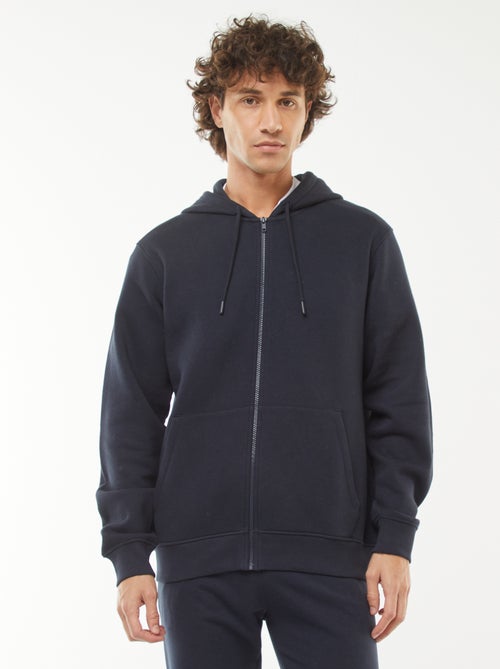 Kapuzen-Sweatshirt aus Molton mit Reissverschluss - Kiabi