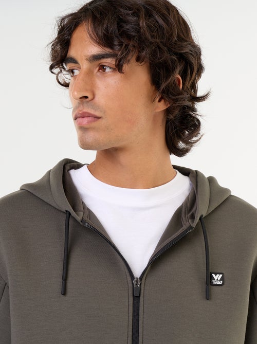 Kapuzen-Sweatshirt im Neopren-Look - Kiabi