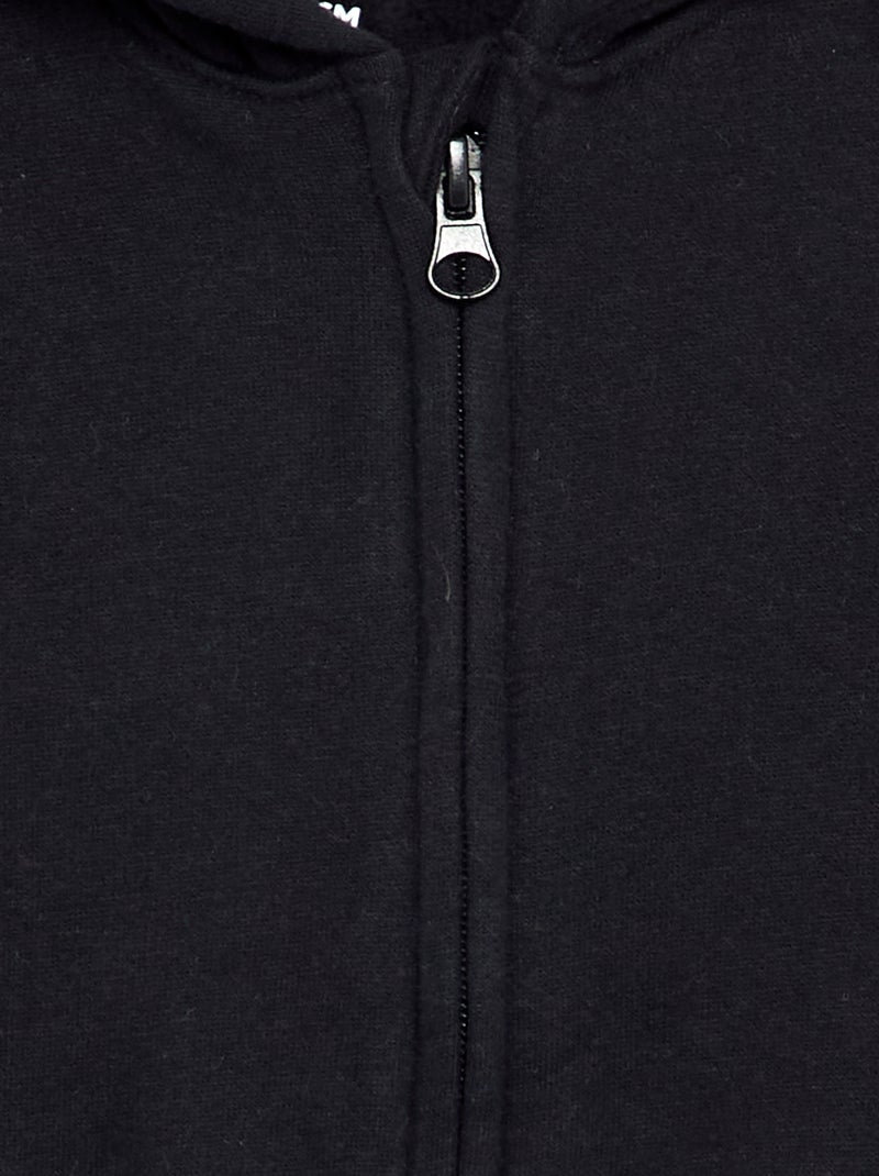 Kapuzen-Sweatshirt mit Reissverschluss Noir - Kiabi