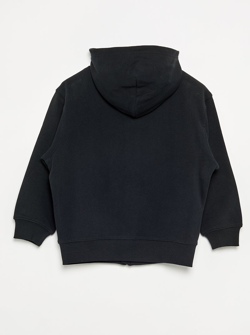 Kapuzen-Sweatshirt mit Reissverschluss Schwarz - Kiabi