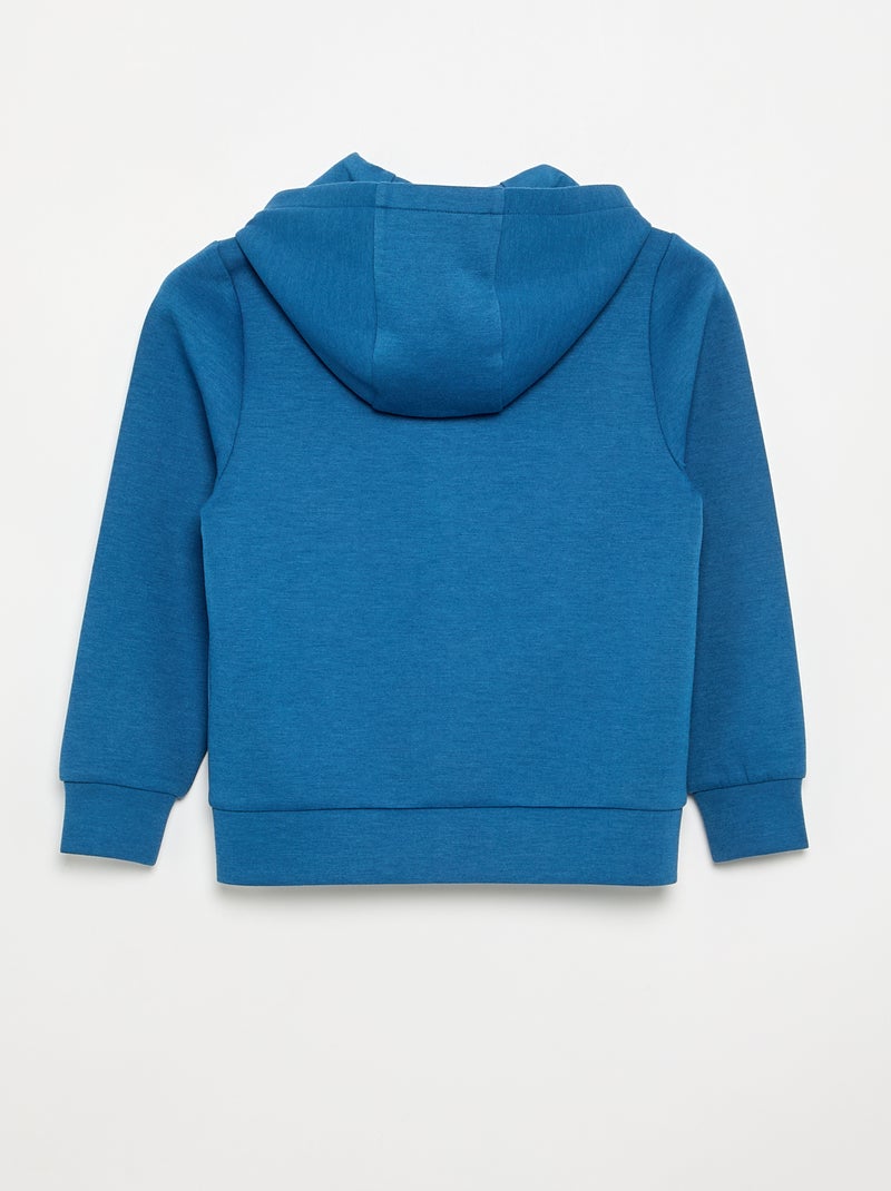 Kapuzen-Sweatshirt mit Reissverschluss und 2 Reissverschlusstaschen Blau - Kiabi