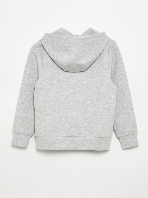 Kapuzen-Sweatshirt mit Reissverschluss und 2 Reissverschlusstaschen - Kiabi