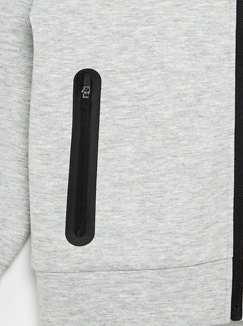 Kapuzen-Sweatshirt mit Reissverschluss und 2 Reissverschlusstaschen - Kiabi