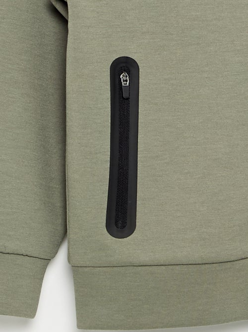 Kapuzen-Sweatshirt mit Reissverschluss und 2 Reissverschlusstaschen - Kiabi