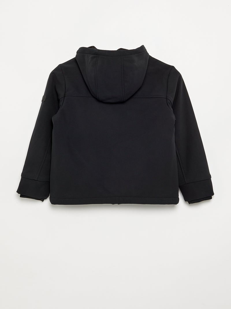 Kapuzenblouson mit Mikrofleece-Futter Noir - Kiabi