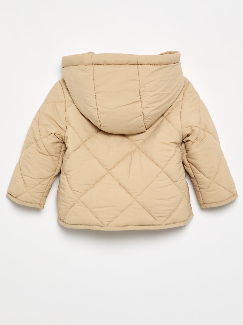 Kapuzenjacke mit Reissverschluss Beige - Kiabi