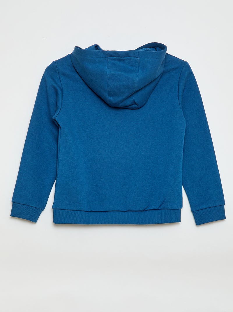 Kapuzenpullover aus angerautem Molton Blau - Kiabi
