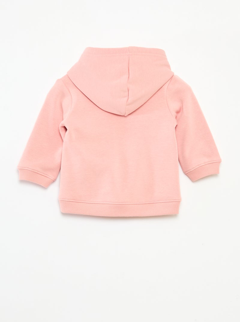 Kapuzenpullover aus Fleece mit Hasenmotiv Rosa - Kiabi