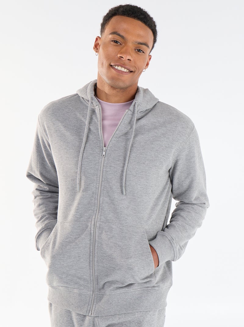 Kapuzenpullover aus French Terry Gris - Kiabi