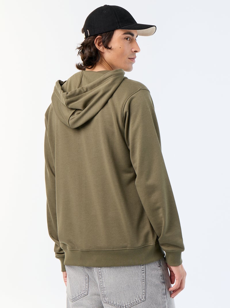 Kapuzenpullover aus French Terry Kaki - Kiabi