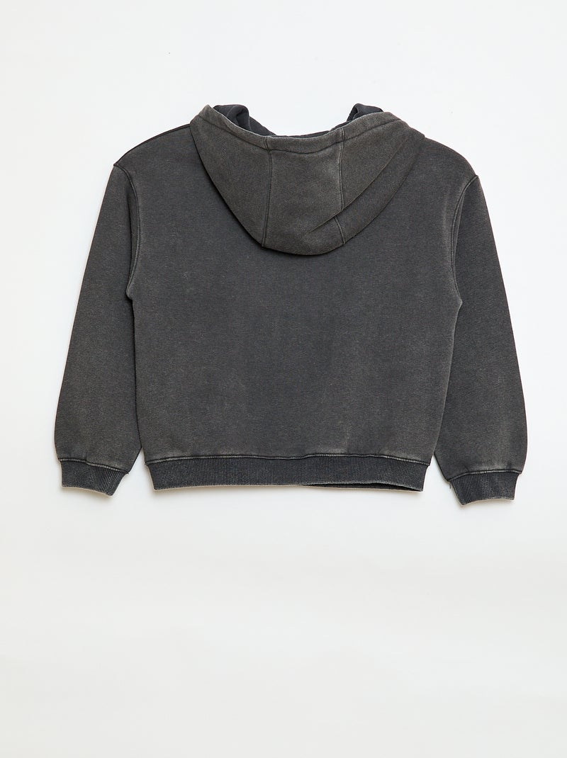 Kapuzenpullover mit 'Marie'-Print Schwarz - Kiabi