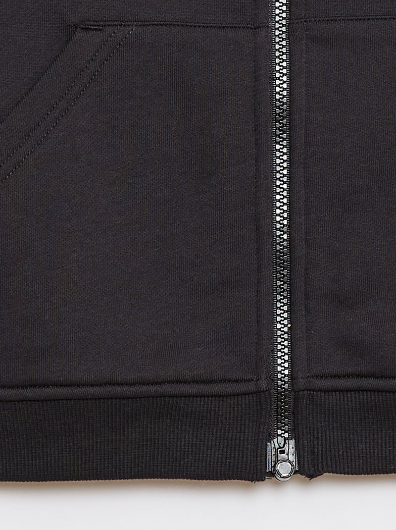 Kapuzenpullover mit Reissverschluss – Einfach anzuziehen Kollektion Schwarz - Kiabi