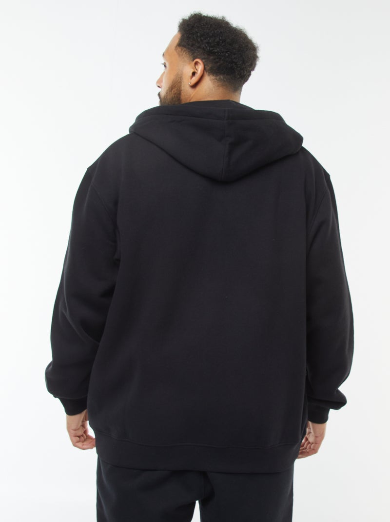 Kapuzensweatshirt mit Reissverschluss Schwarz - Kiabi